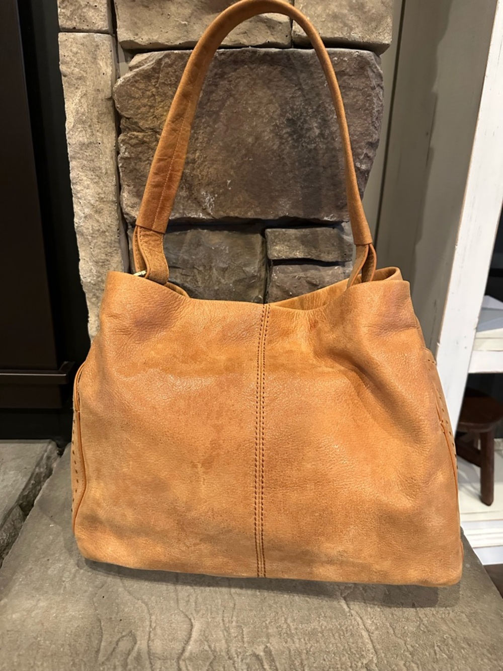 HOBO Tan Leather Shoulder Tote